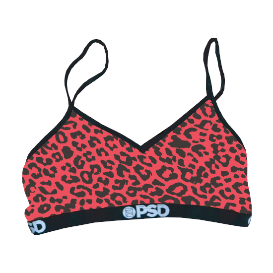Cheetah Red - Triangle Bra - PSD Underwear