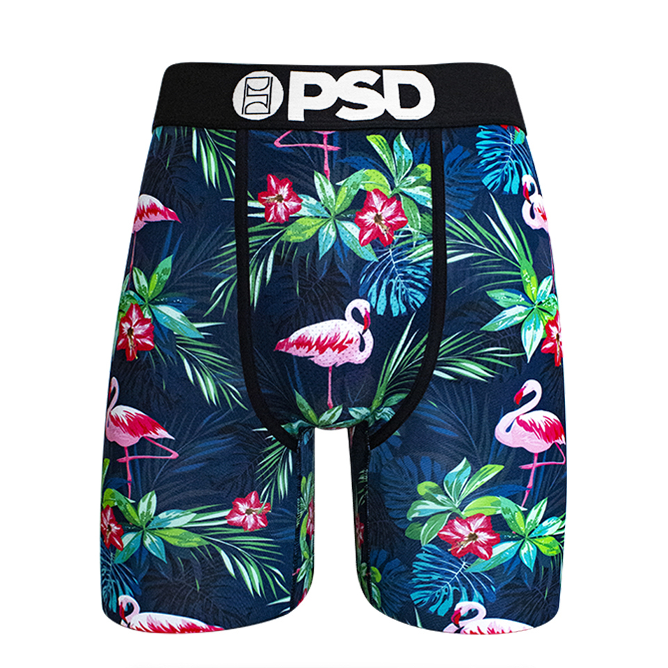 Hawaiian Flamingo Boxer Briefs Psd Underwear