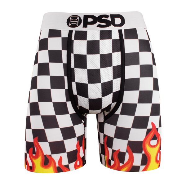 PSD Underwear Womens Checker Flames Bikini Brief Sizes XS, M, L, or XL 